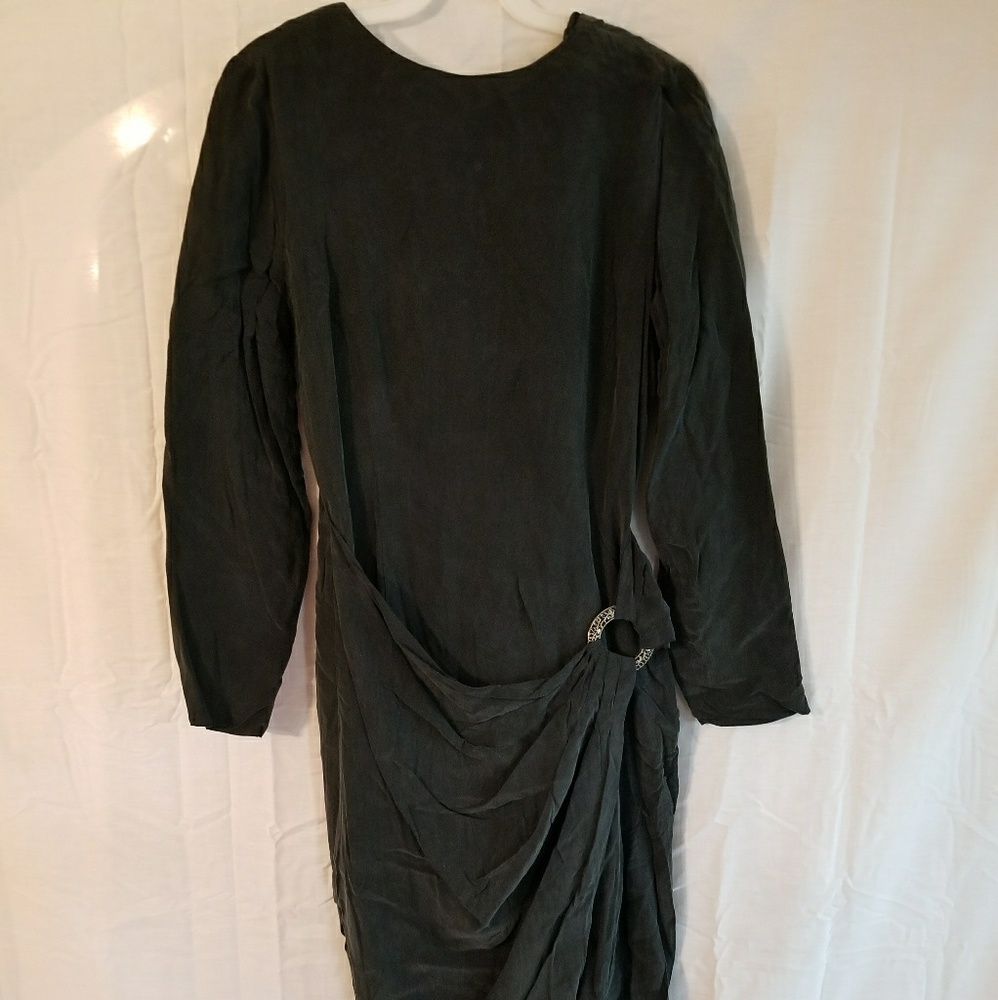 Vintage Black Silk Dress